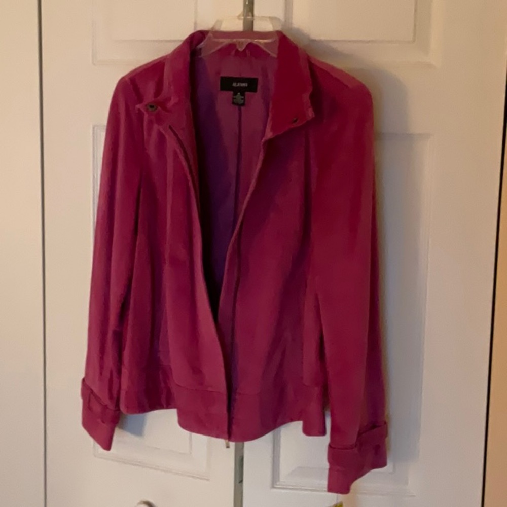 Pink suede jacket